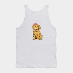 Coquette Golden Retriever Tank Top